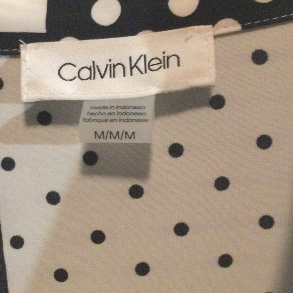 Calvin Kline polka dot shirt medium - Picture 3 of 5